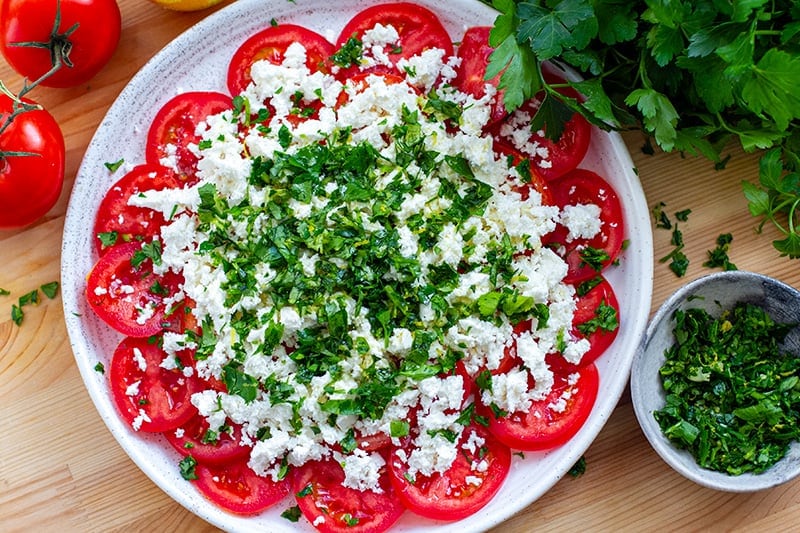 Tomato Ricotta Salad With Herbs & Lemon