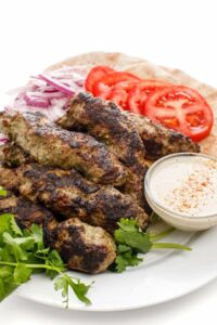 Kafta Kebabs with Tahini Sauce