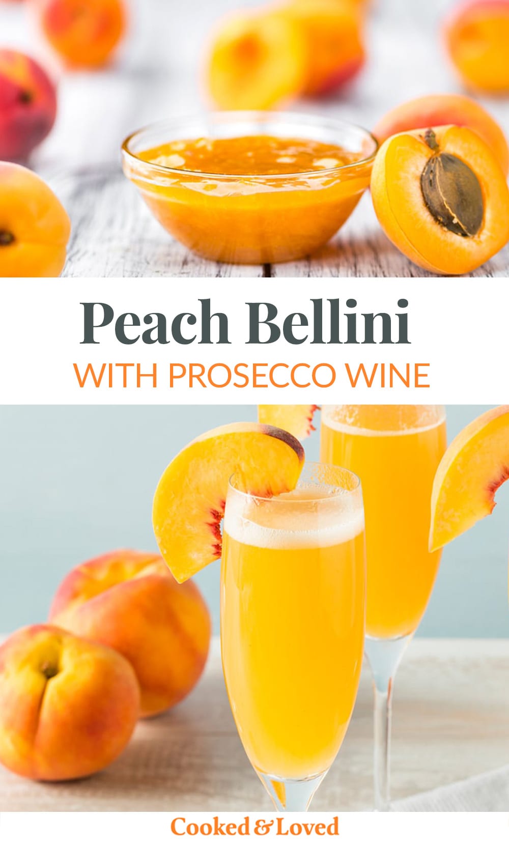 Peach Bellini With Prosecco