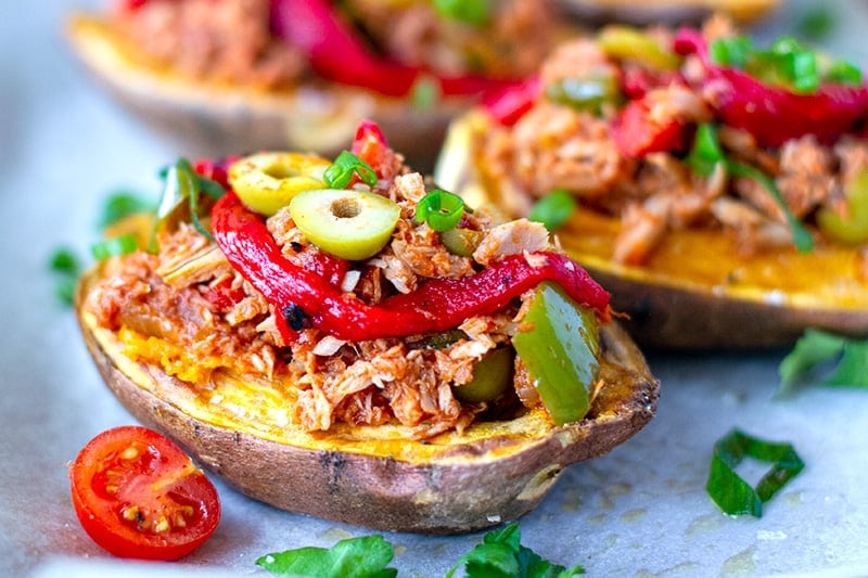 Stuffed Sweet Potatoes With Spanish Tuna Filling