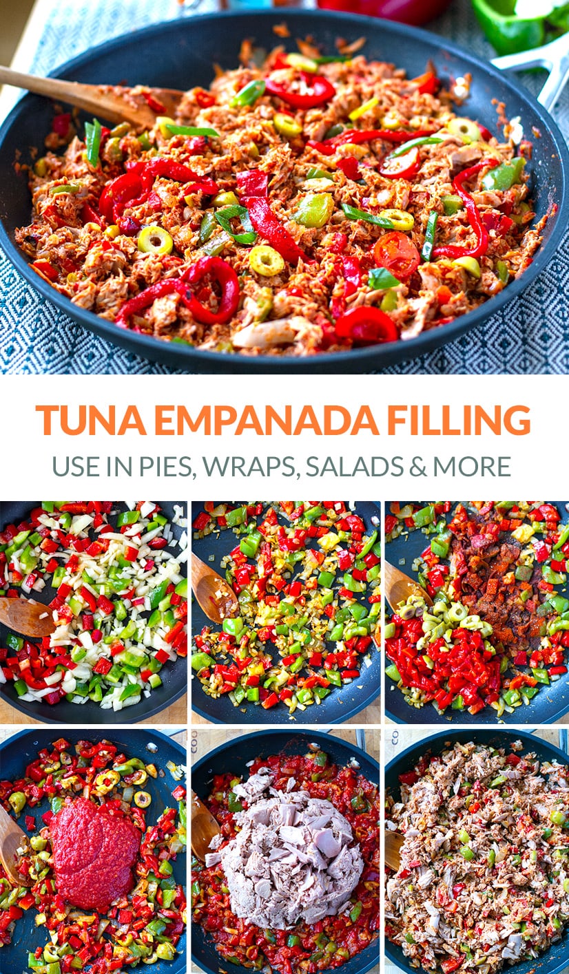 Tuna Empanada Filling With Tomatoes, Peppers & Olives