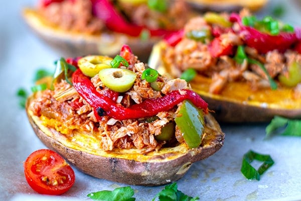 Stuffed Sweet Potatoes With Spanish Tuna & Peppers