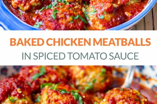 Baked Chicken Meatballs in Spiced Tomato Sauce (Whole30, Paleo, Keto)