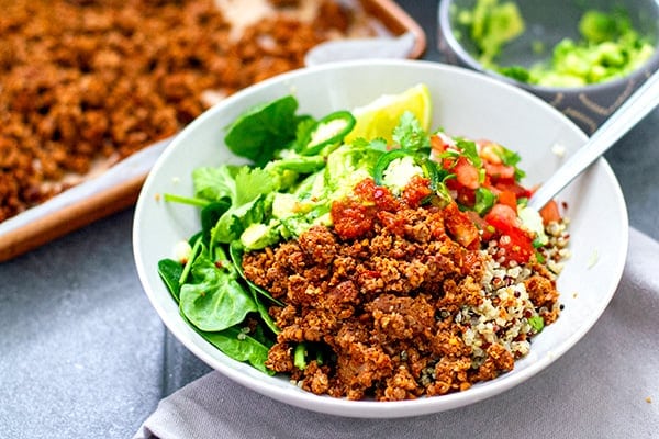 Vegan Taco Meat With Mushrooms & Walnut