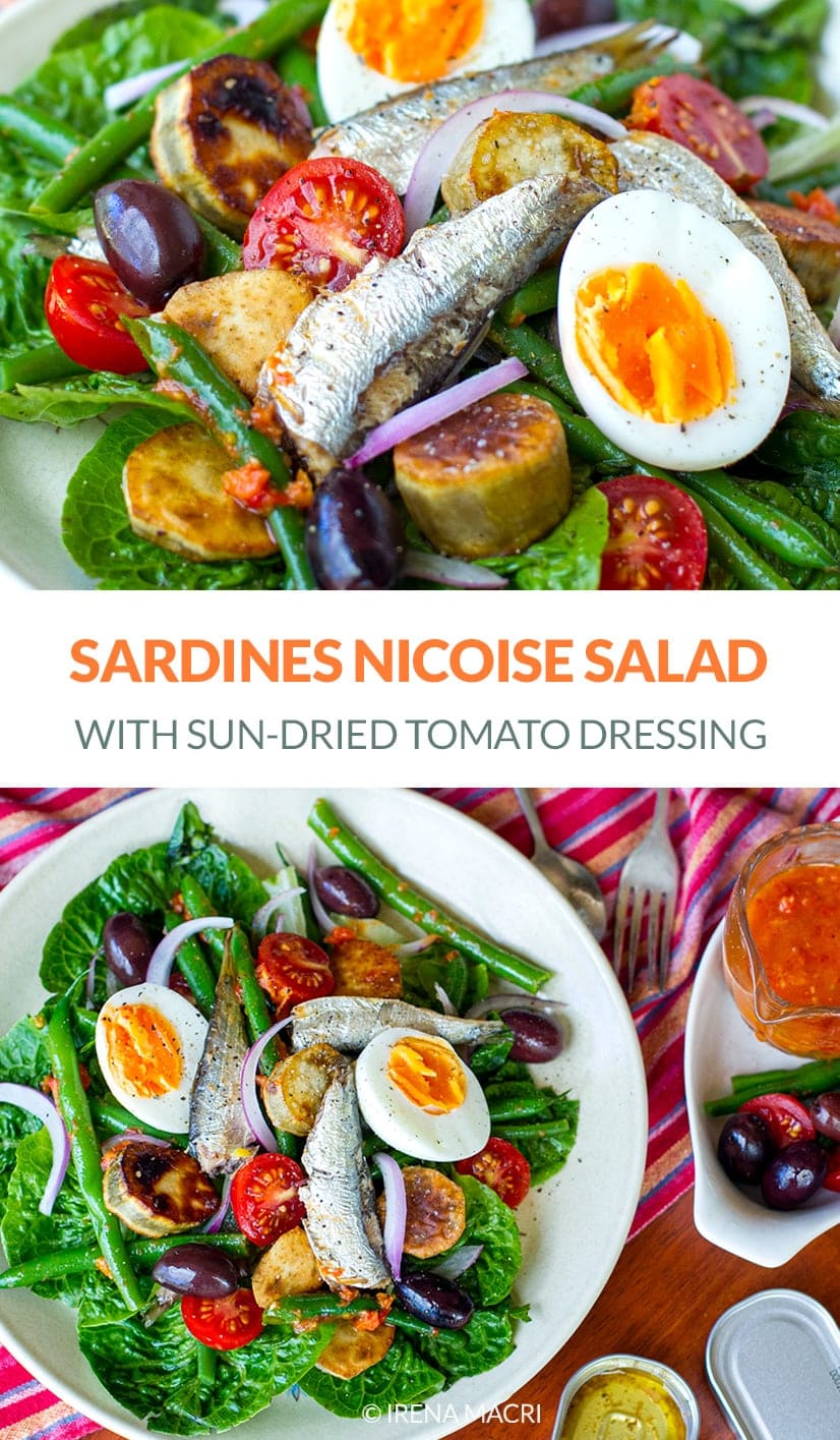 Salad Nicoise With Sardines & Sun-Dried Tomato Dressing