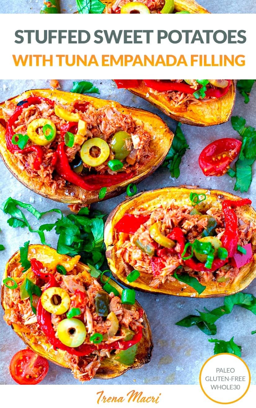 Tuna Empanada Stuffed Sweet Potatoes