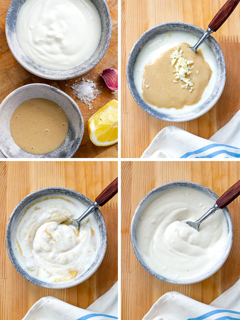 Tahini garlic yoghurt sauce