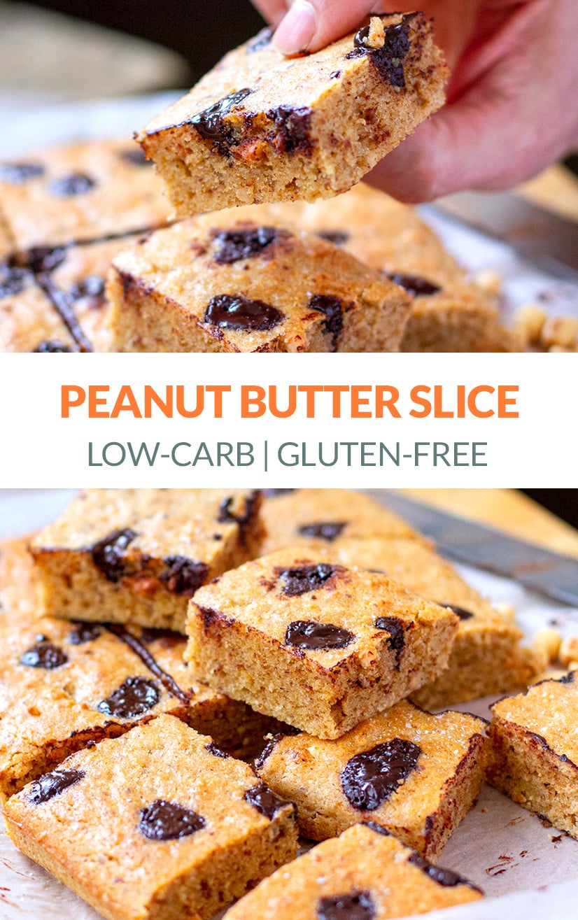 Peanut Butter Slice (Low-Carb, Gluten-Free, Low-Sugar)