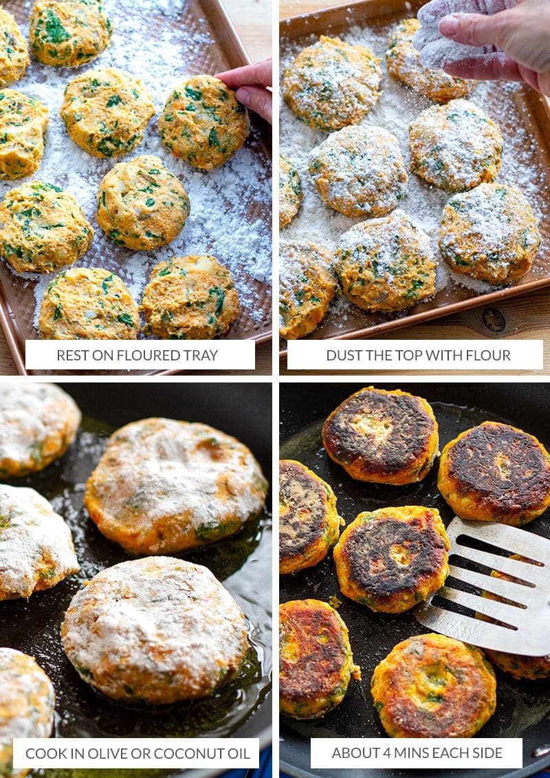 How to pan fry vegetable patties