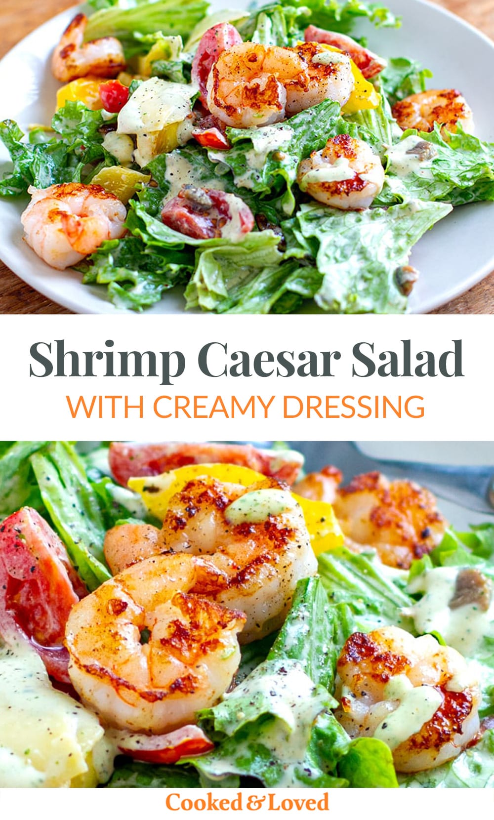 Shrimp Caesar Salad With Creamy Dressing