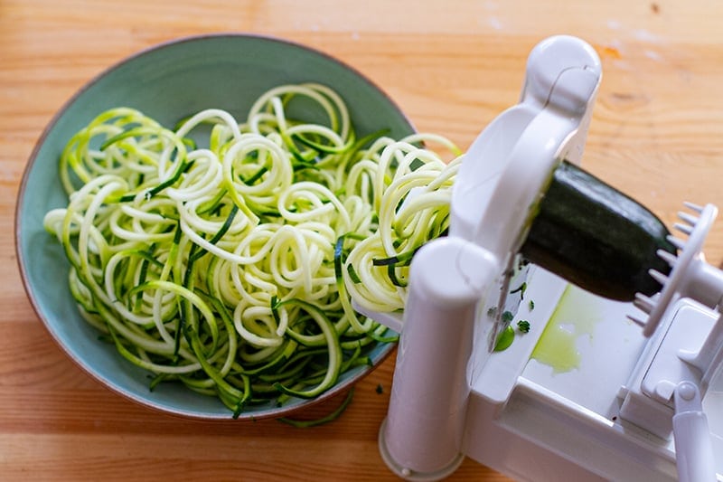 spiralized zucchini noodles