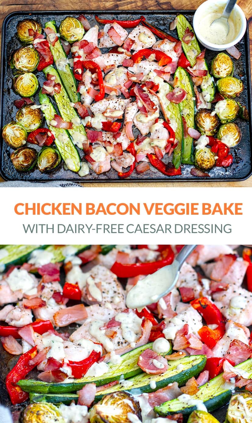 Caesar Chicken Sheet Pan Dinner (Paleo, Whole30, Keto)