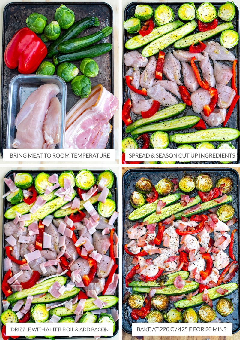 How to make chicken sheet pan dinner Step 1