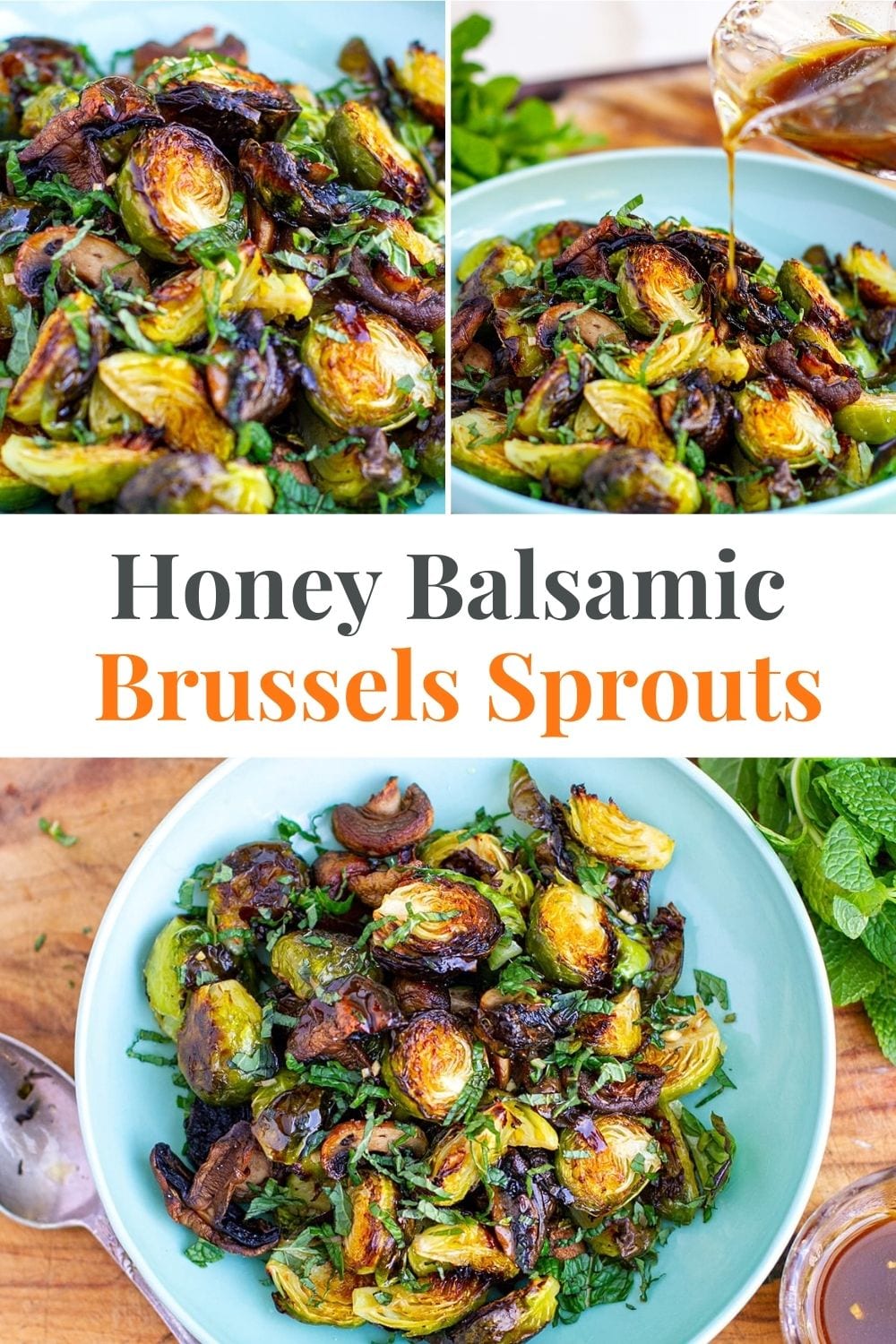 Honey Balsamic Brussels Sprouts & Mushrooms