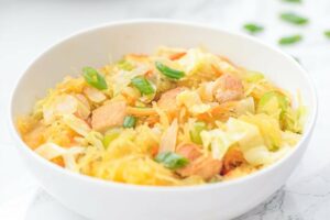 Spaghetti Squash chicken Chow Mein