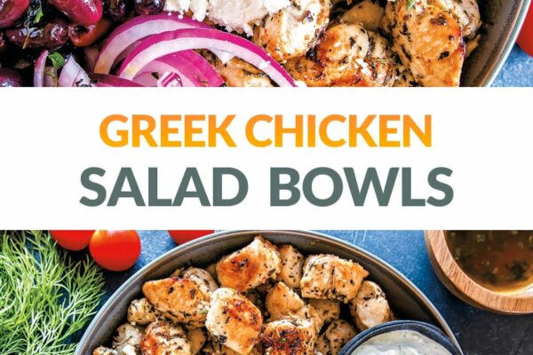 Greek Chicken Salad Bowls (Keto, Gluten-Free)
