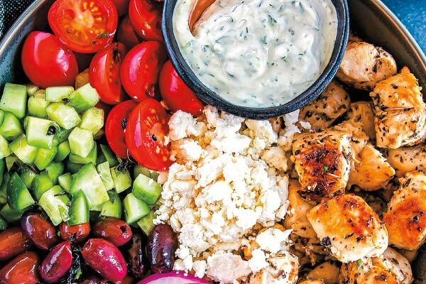 Greek Chicken Salad Bowls