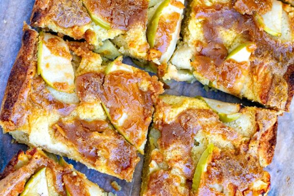 Apple Slice With Nut Butter Maple Drizzle