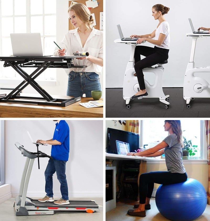 Exercise desk and standing desk for working from home