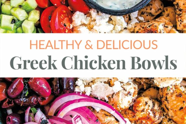 Greek Chicken Bowls (Healthy, Low-Carb, Gluten-Free)