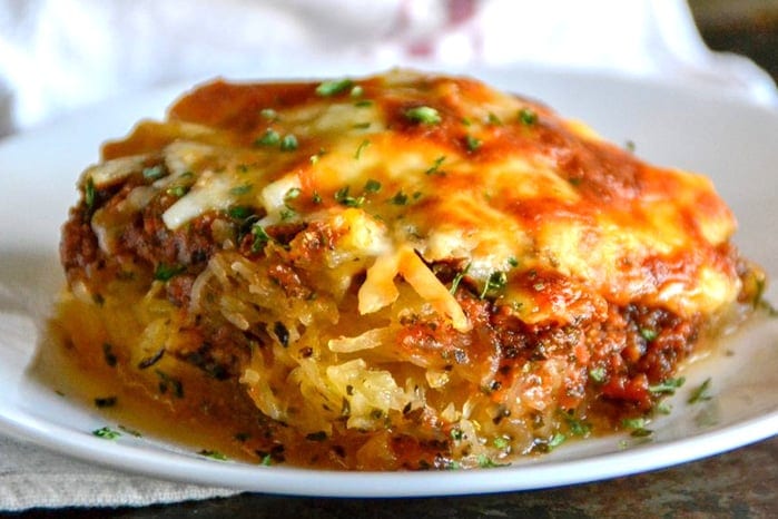 Spaghetti squash pizza casserole