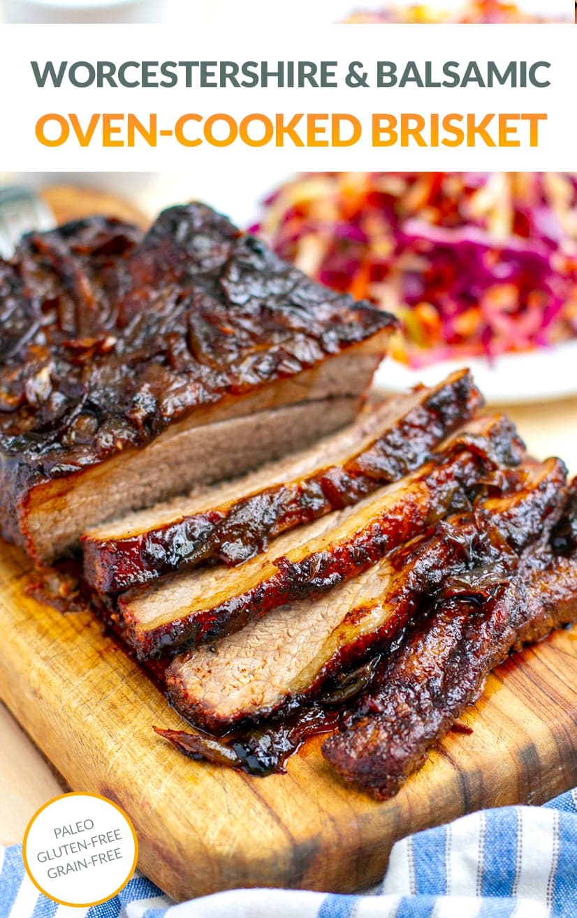 Oven-Cooked Beef Brisket With Balsamic & Worcestershire Reduction