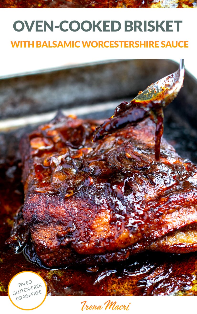 Oven-Cooked Brisket With Worcestershire & Balsamic Sauce