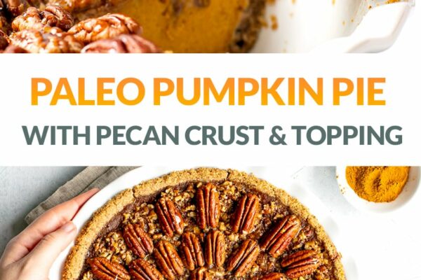 Pumpkin Pecan Pie (Gluten-Free, Paleo, Low-Sugar)