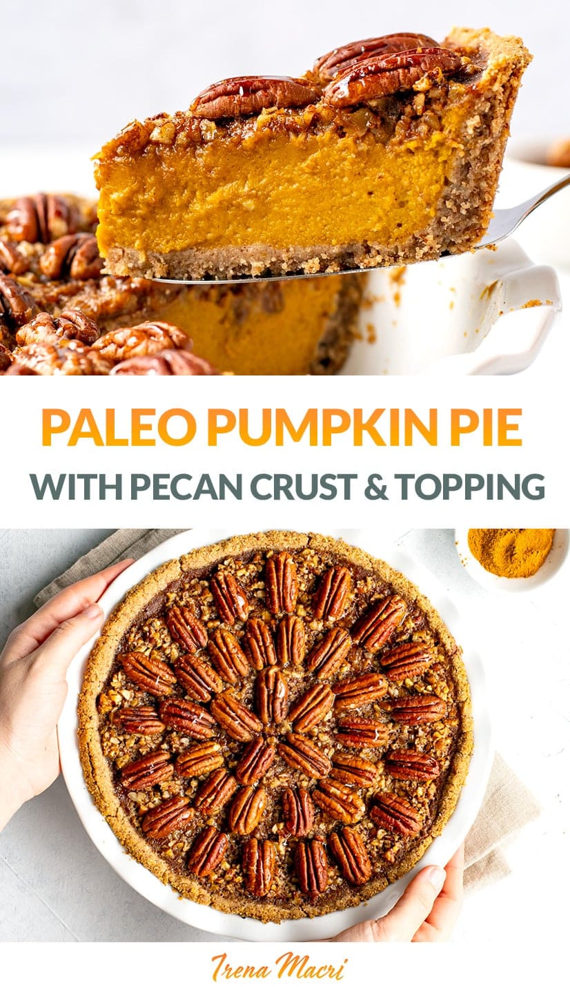 Pumpkin Pecan Pie (Gluten-Free, Paleo, Low-Sugar)