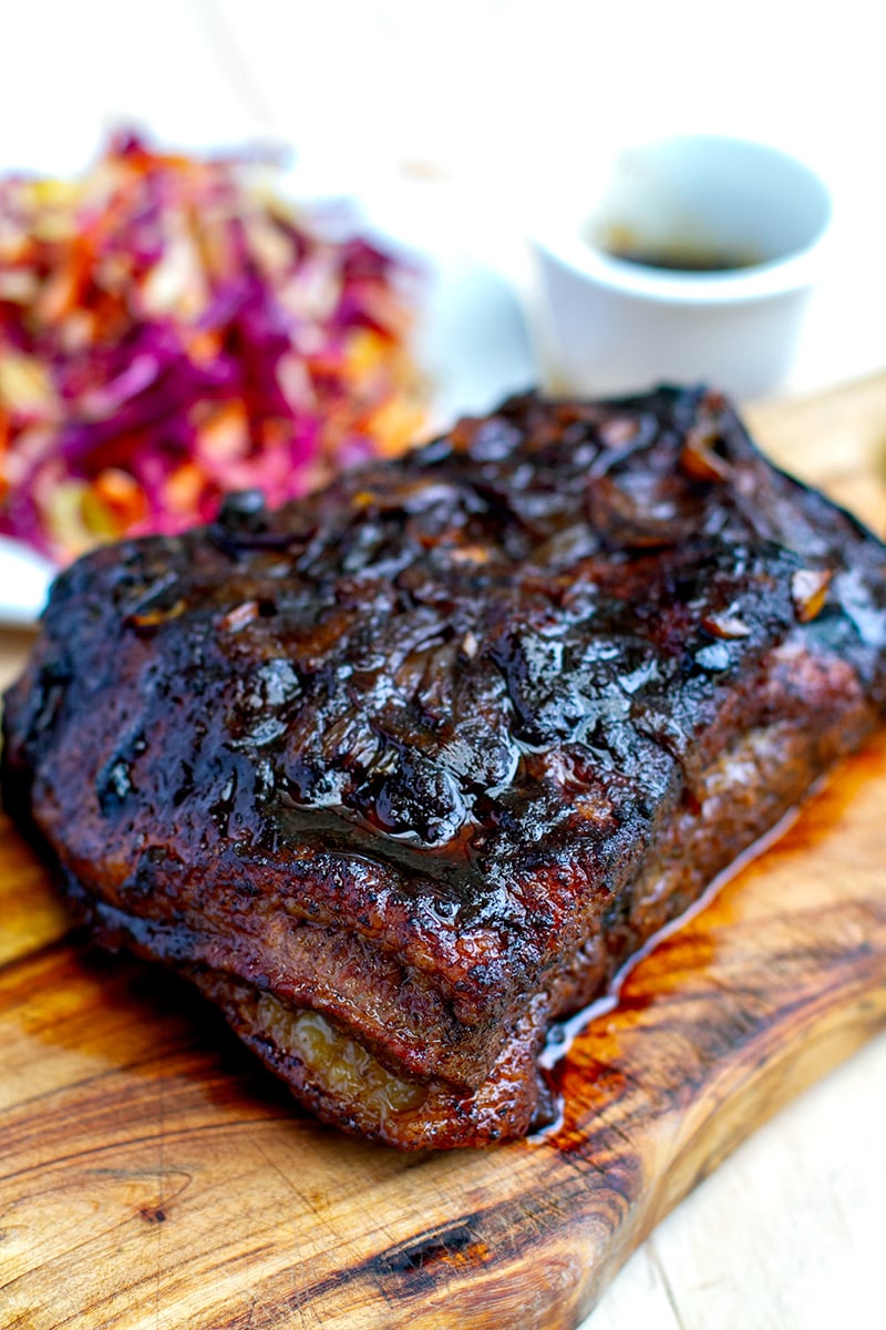 Slow-roasted beef brisket with caramelised reduction