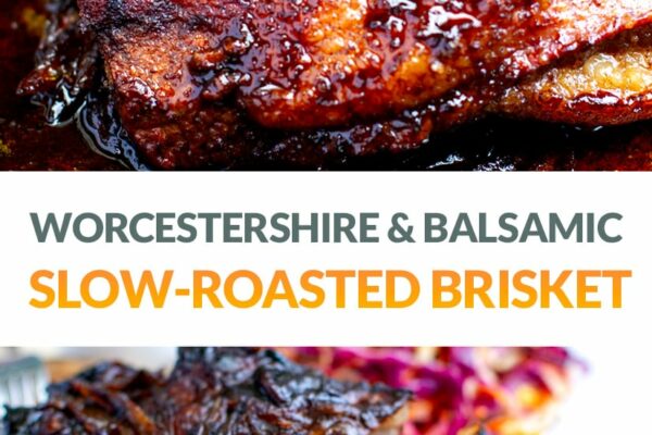 Oven-Cooked Beef Brisket With Worcestershire & Balsamic Reduction