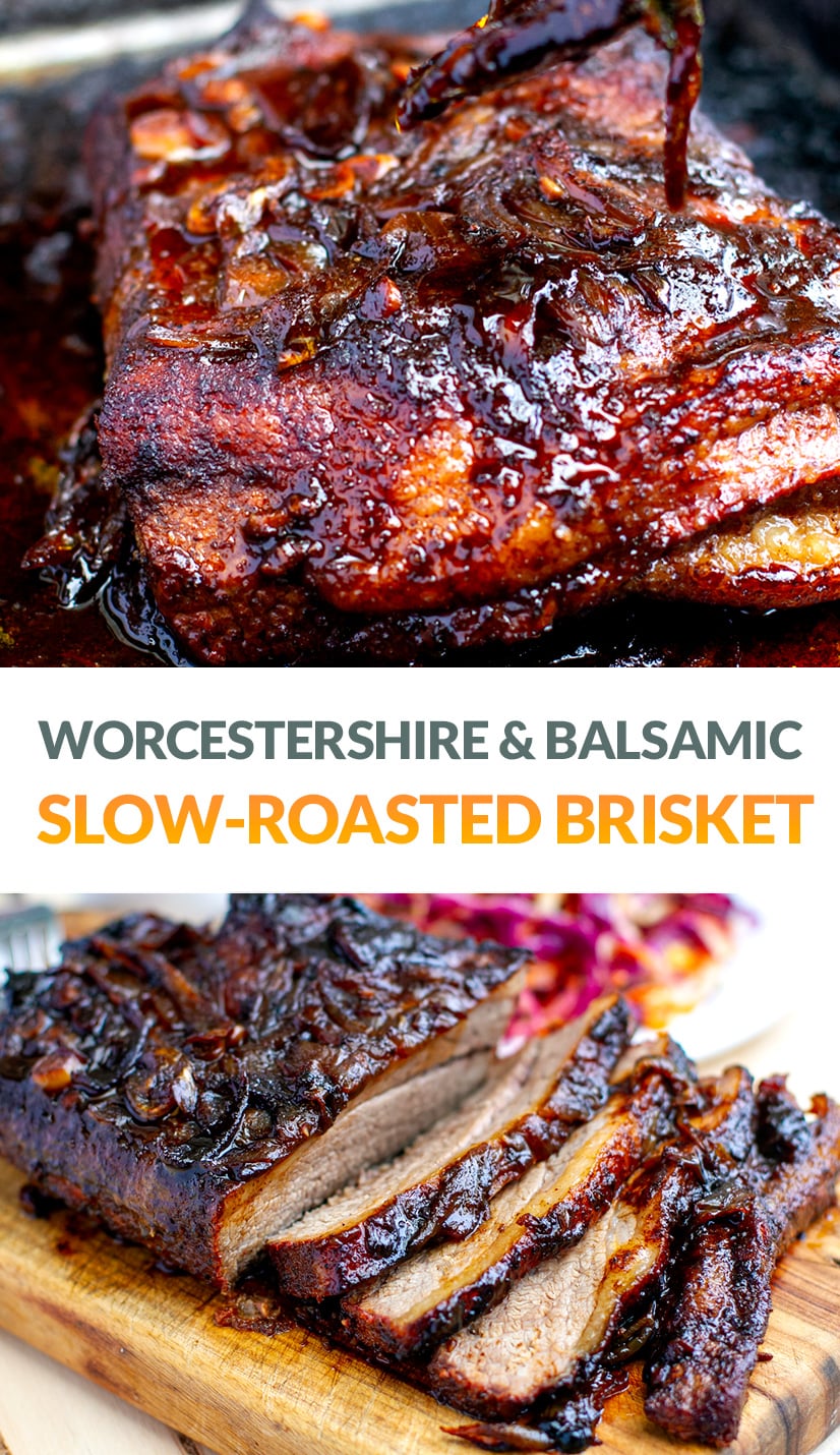 Oven-Cooked Beef Brisket With Worcestershire & Balsamic Reduction