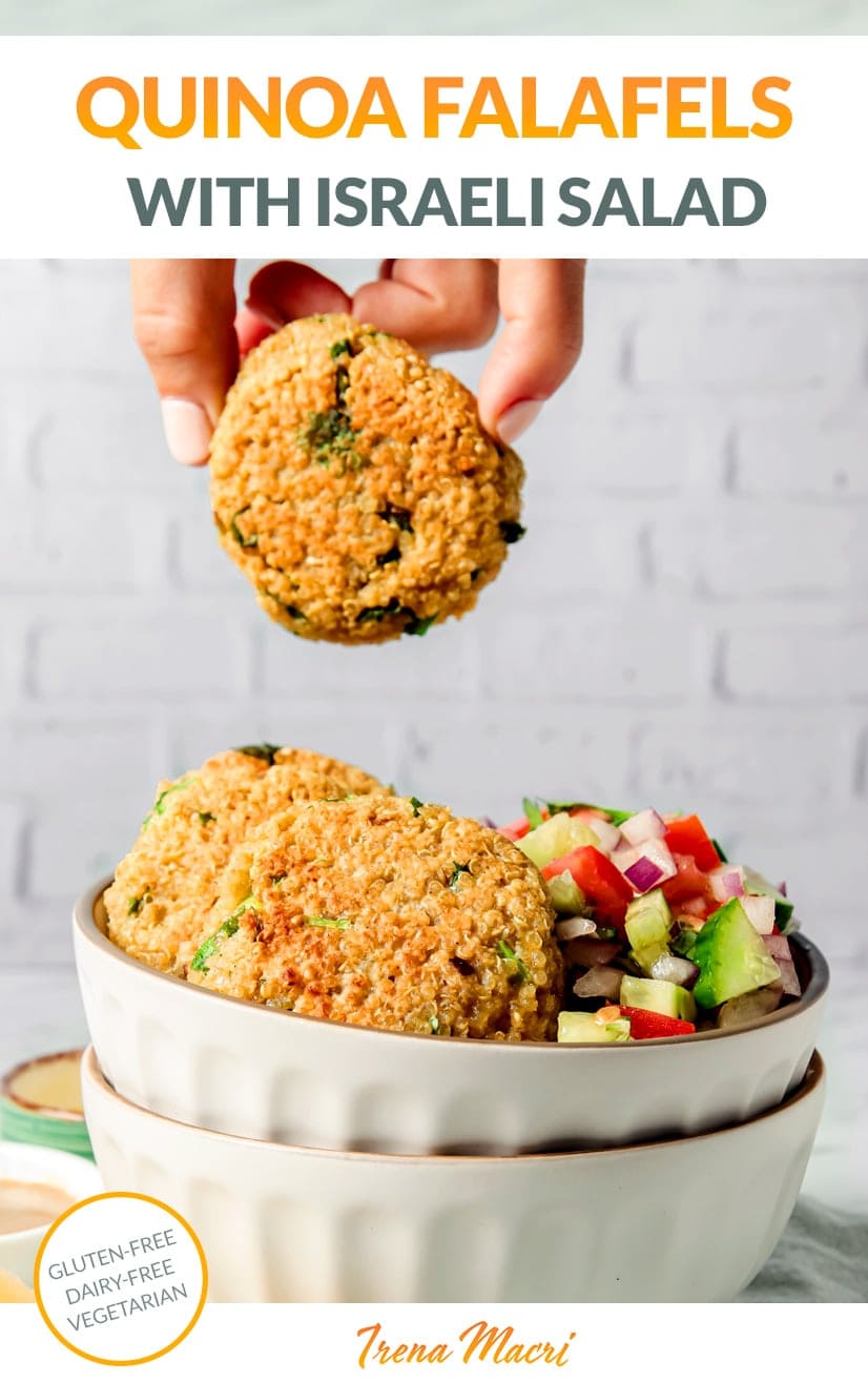 Gluten-Free Falafels With Quinoa & Israeli Salad