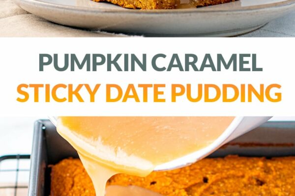 Sticky Date Pudding Slice With Pumpkin (Healthy, Gluten-Free, Paleo, Dairy-Free)