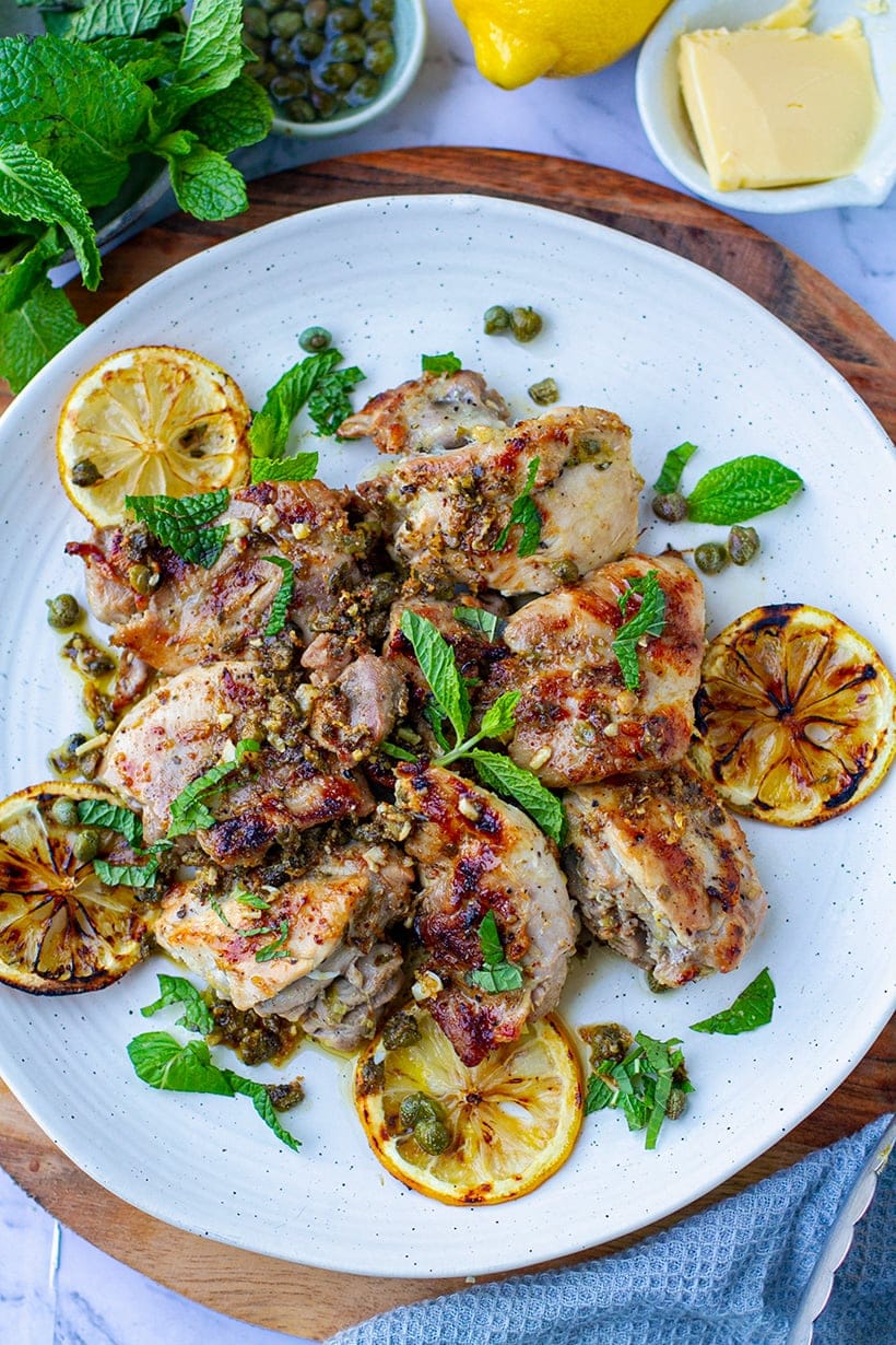 Grilled healthy chicken piccata recipe