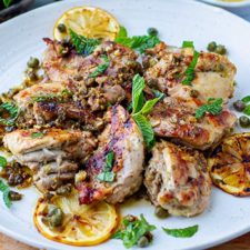 Grilled healthy chicken piccata (keto, gluten-free, low-carb)