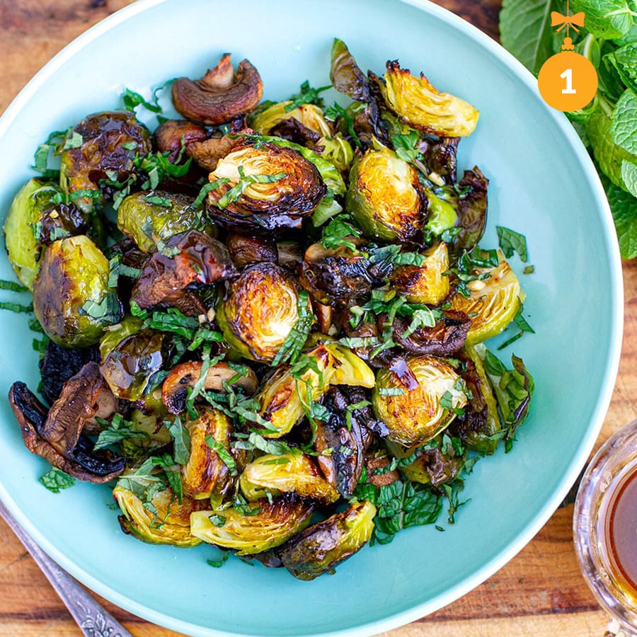 Honey balsamic brussels sprouts