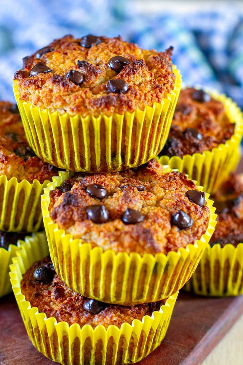 Chocolate Chip Banana Muffins (Paleo, Gluten-Free)