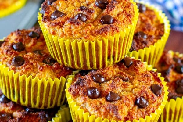 Paleo Muffins With Bananas & Chocolate Chips