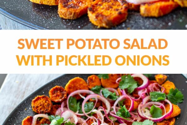 Roasted Sweet Potato Salad With Pickled Onions & Cilantro