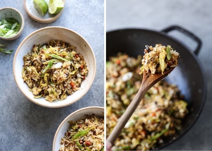 Vegetarian cabbage fried rice