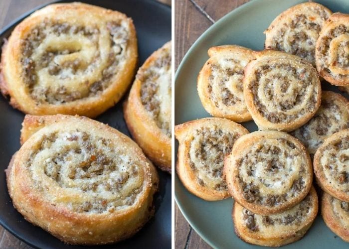 Keto Sausage Cream Cheese Pinwheels