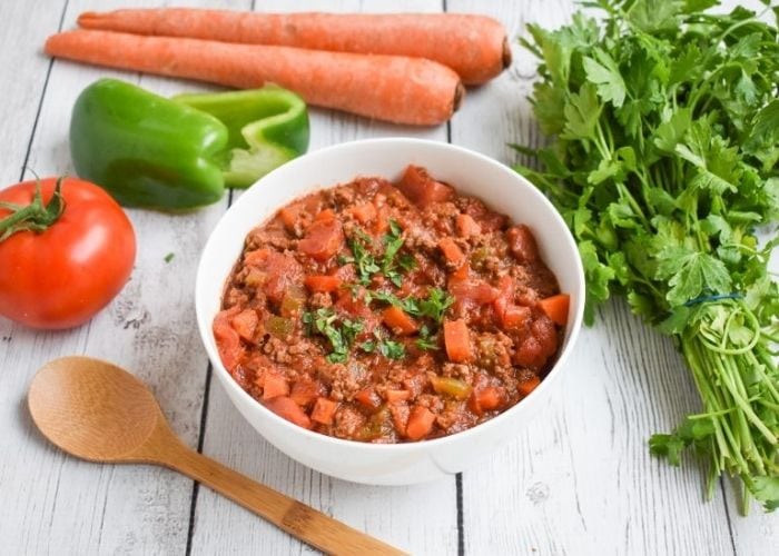 Slow cooker stuffed bell pepper soup