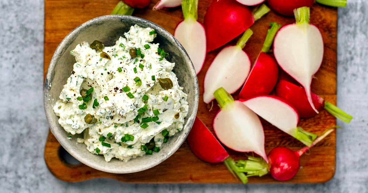 Cream Cheese With Chives & Capers