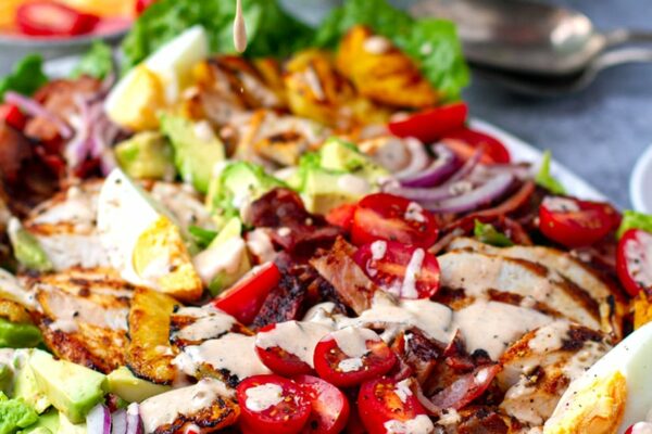 Cobb Salad With Grilled Chicken, Pineapple & Chipotle Ranch Dressing