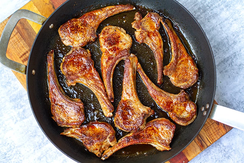 Pan-Frying lamb chops