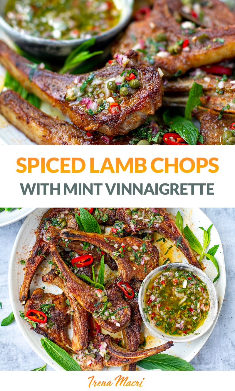 Spiced Pan-Fried Lamb Chops With Mint Vinaigrette