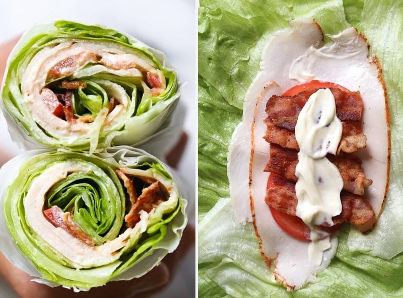 Lettuce chicken wraps