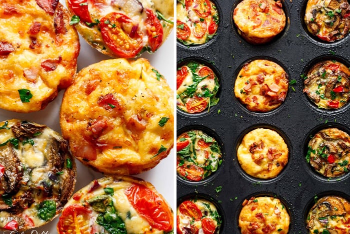 Low-carb egg muffins three ways