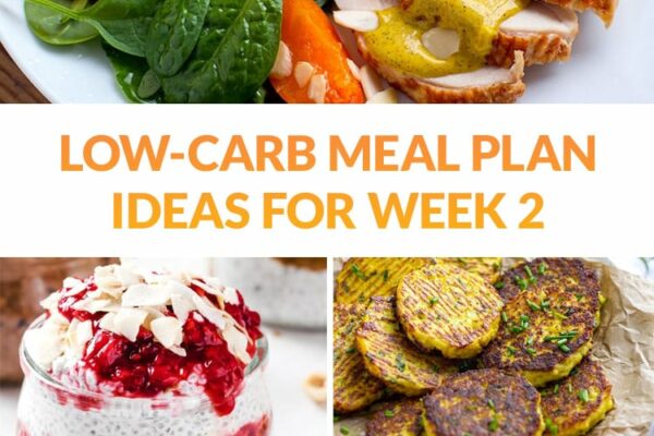 Low-Carb Meal Plan Ideas Week 2 (Breakfast, Lunch, Dinner & Snacks)